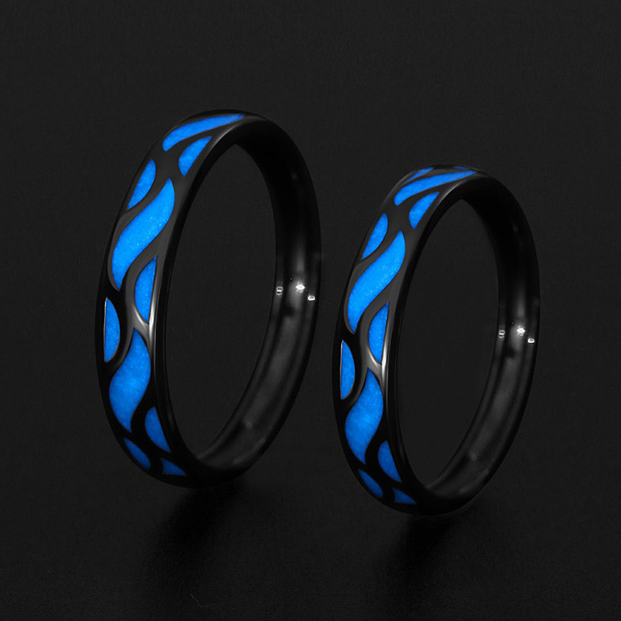 「相濡以沫」 情侶戒指💍 免費刻字✒️ 夜光情侶戒指✨