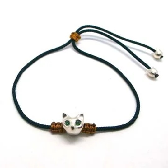 BIG BLACK MARIA (BBM) @ KALICO LUCY CAT CORD BRACELET GREEN CUBIC - PRE ORDER ITEM (預訂中)