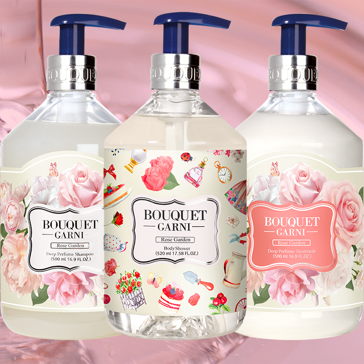 璞珈妮【玫瑰花園】沐浴露+洗髮精+護髮乳 - BOUQUET GARNI