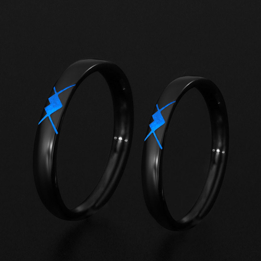 「你是唯一❣️」 情侶戒指💍 免費刻字✒️ 夜光情侶戒指✨