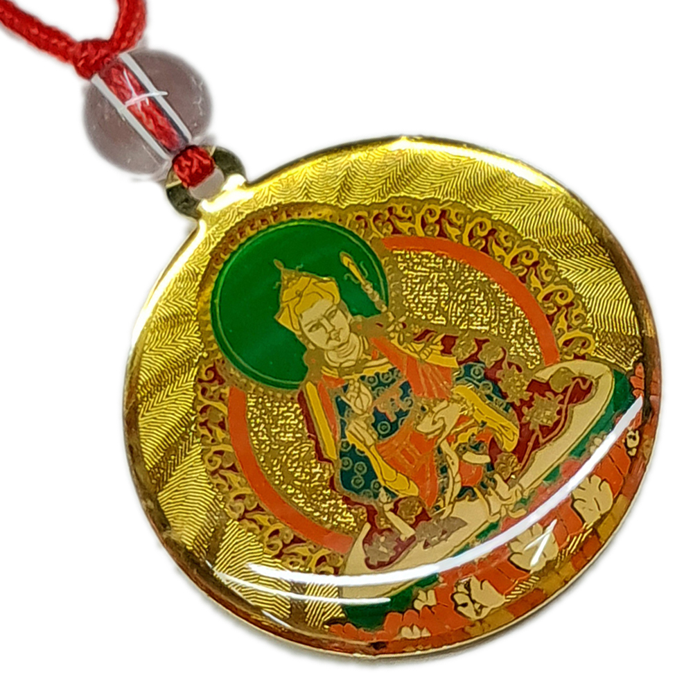 蓮花生大士{彩繪}銅佛牌項鍊【十方】110968