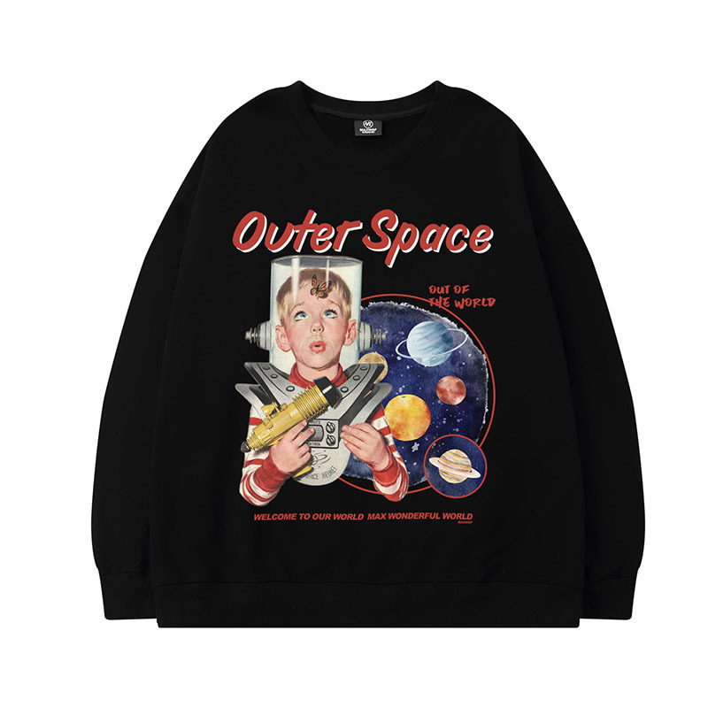 復古宇宙男孩長袖TEE