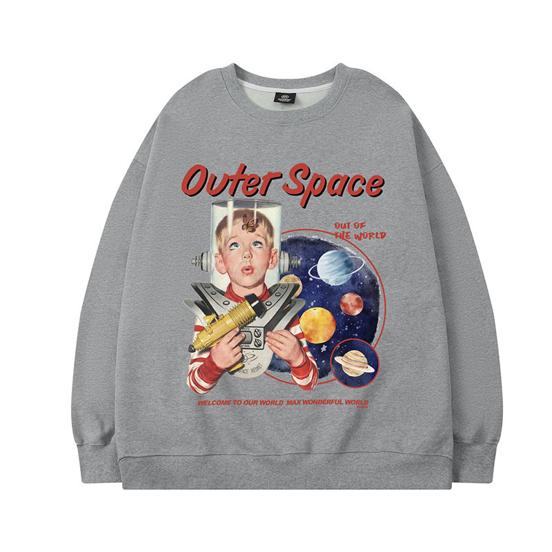 復古宇宙男孩長袖TEE