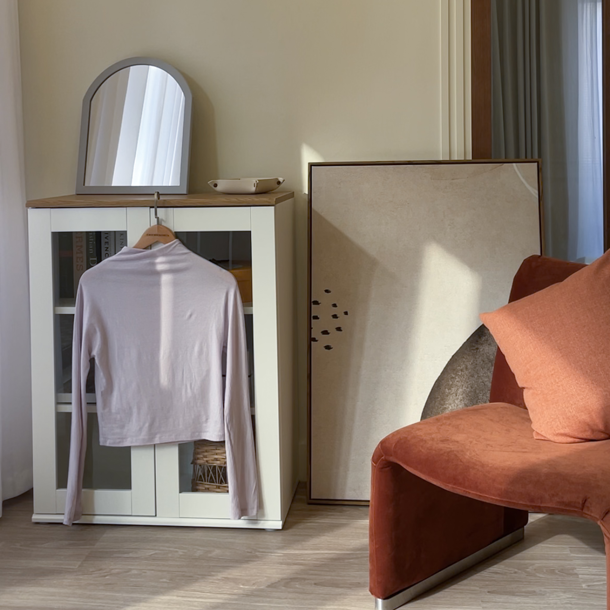 《自訂款》可單穿無肩線莫代爾鬆領打底衫(6色)