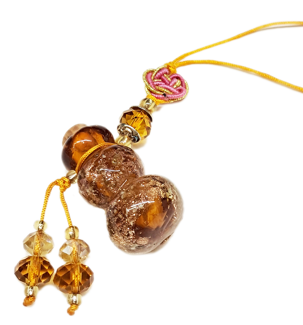 葫蘆寶瓶黃琉璃掛飾【十方】133224