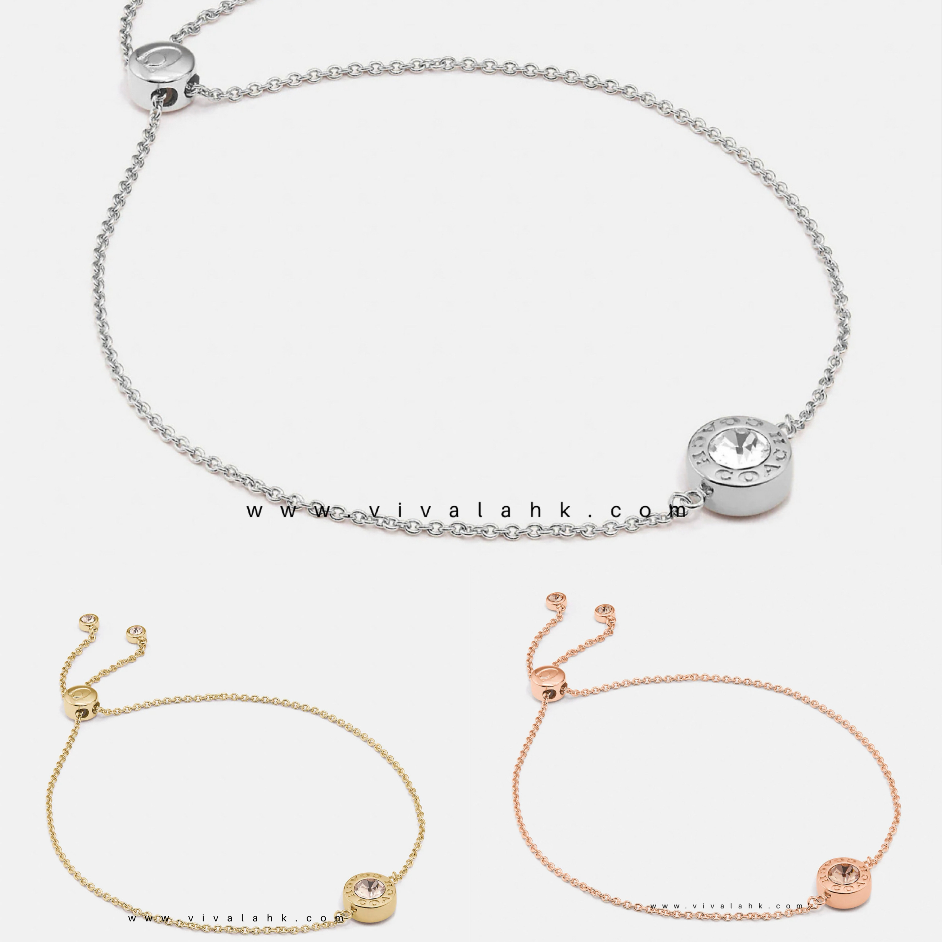 Coach - 圓形閃石手鏈 (F67072)