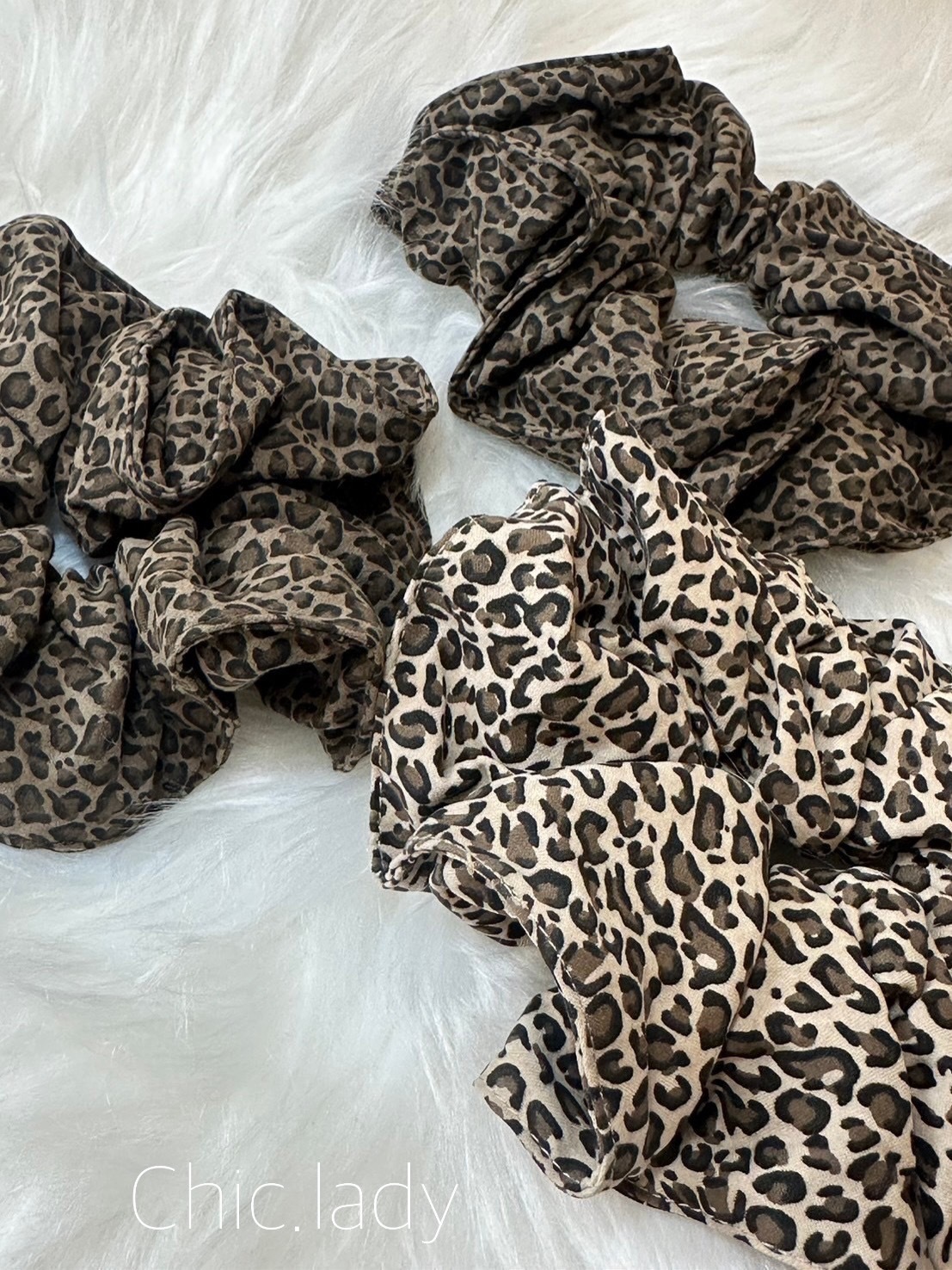 花豹女孩豹紋髮圈