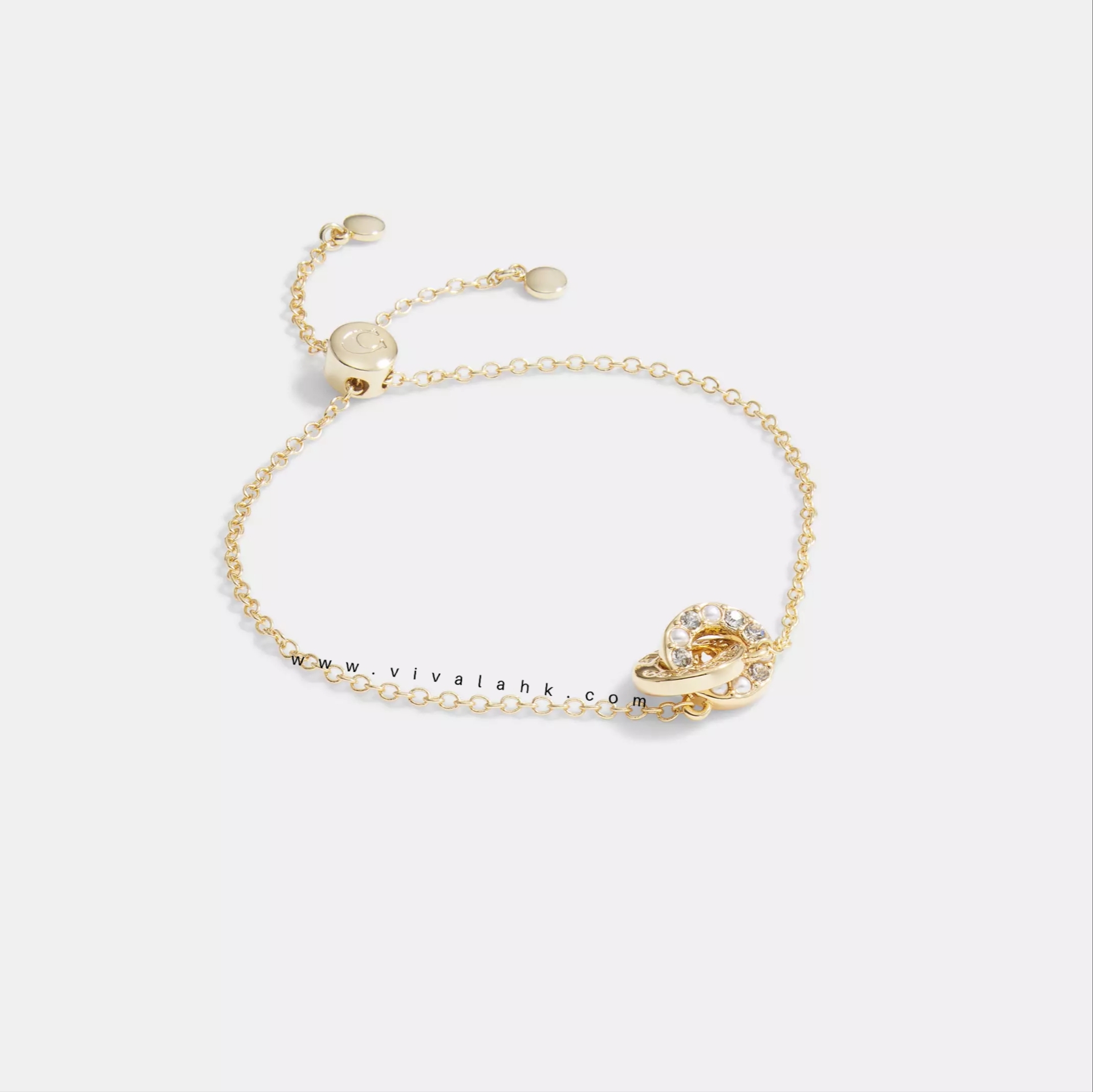 Coach - 圈扣圈圓形珍珠手鏈 (CO232)