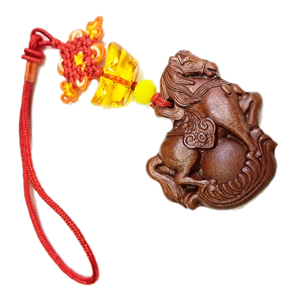 馬到成功{桃木}掛飾【十方】153885