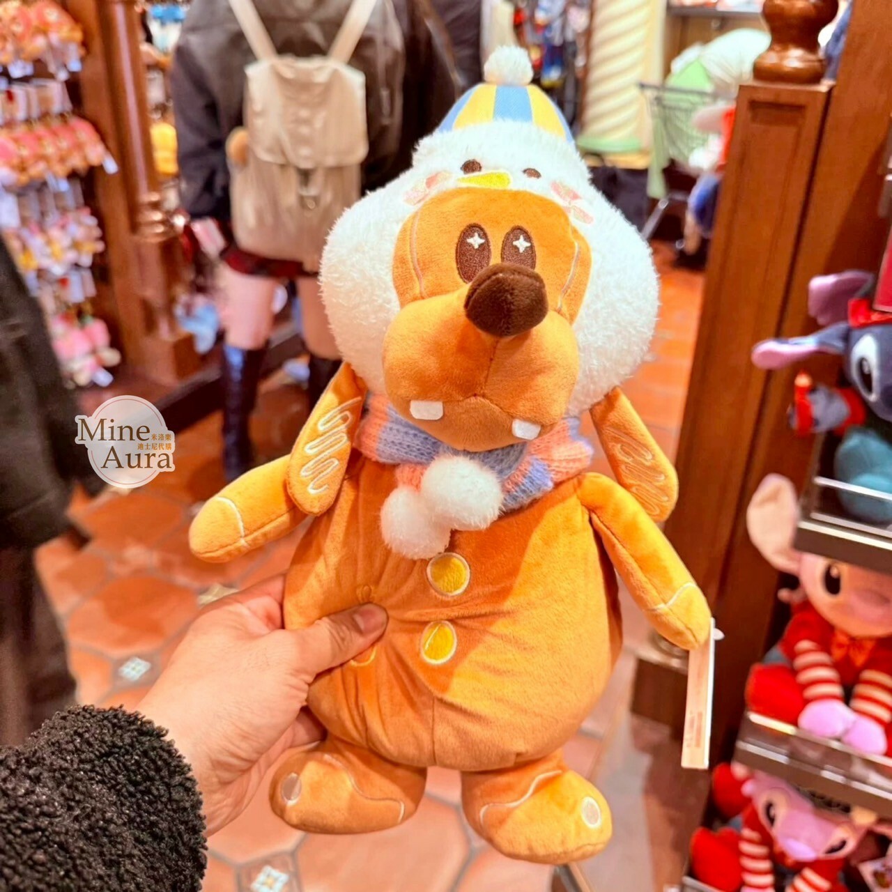 (限時特價) 2024 薑餅人系列 米奇 Mickey 與好友們 高飛狗 Goofy 造型 娃娃 玩偶 -上海迪士尼樂園