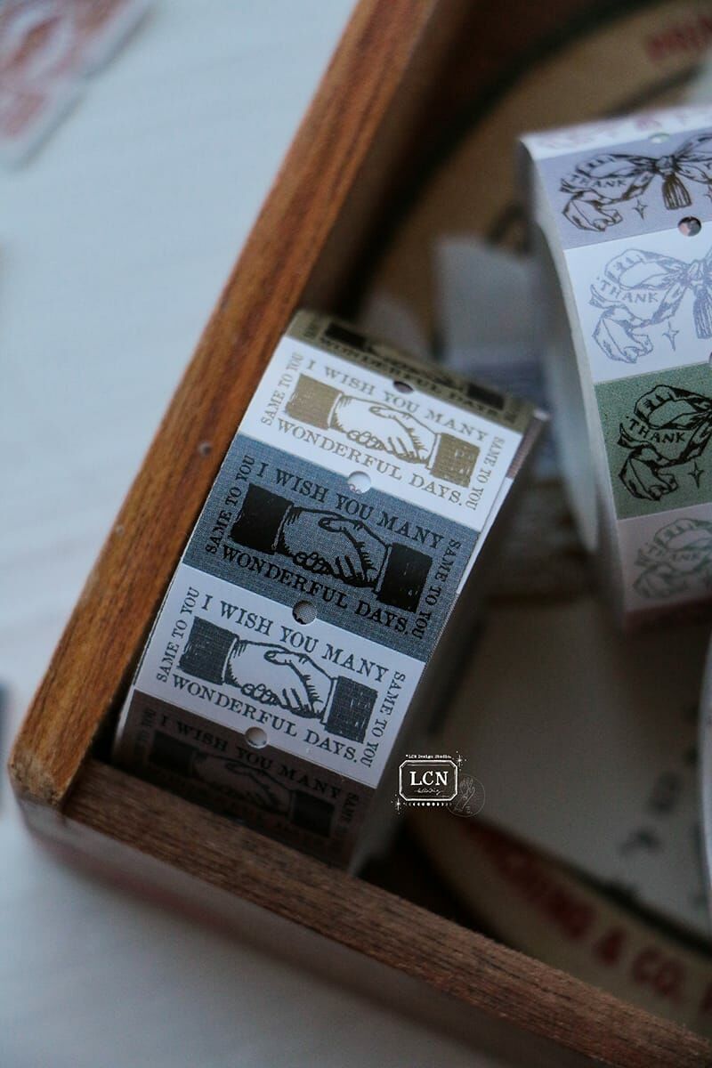 I wish you many wonderful days(握手)_標籤貼紙捲｜吉