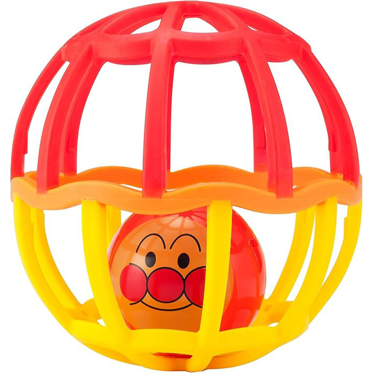 麵包超人紅色沙沙玩具球連肩帶(新)