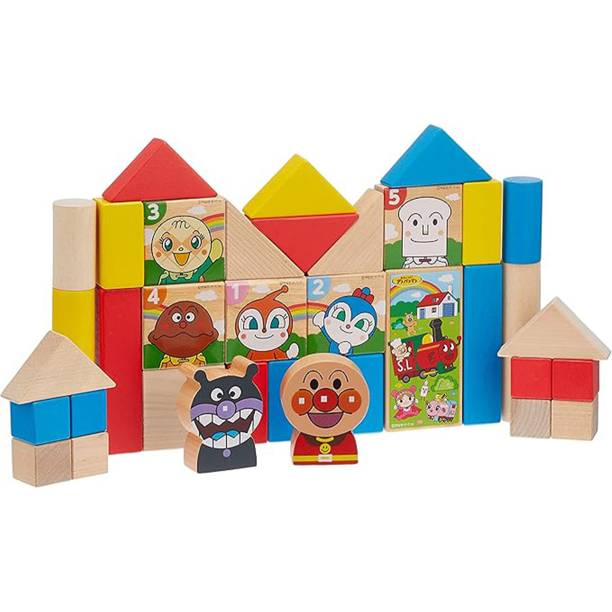 麵包超人木質筒裝積木(新)