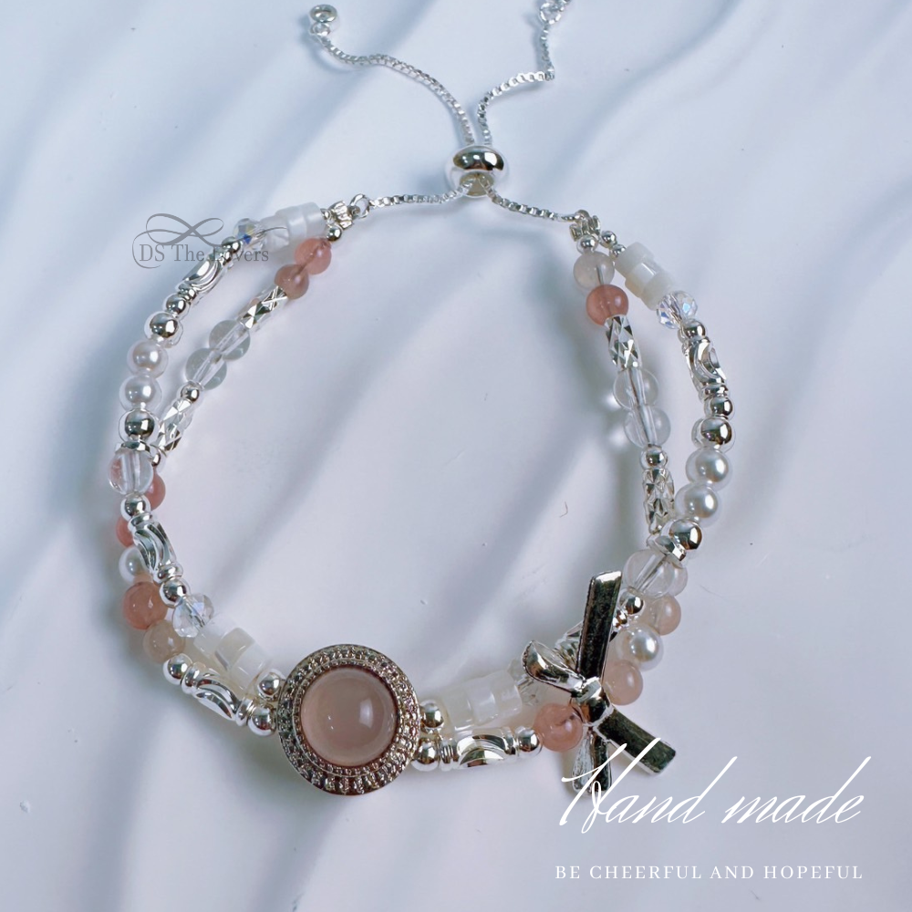 DS The Lovers 設計款 『粉幻之語』 天然水晶雙層設計手鍊