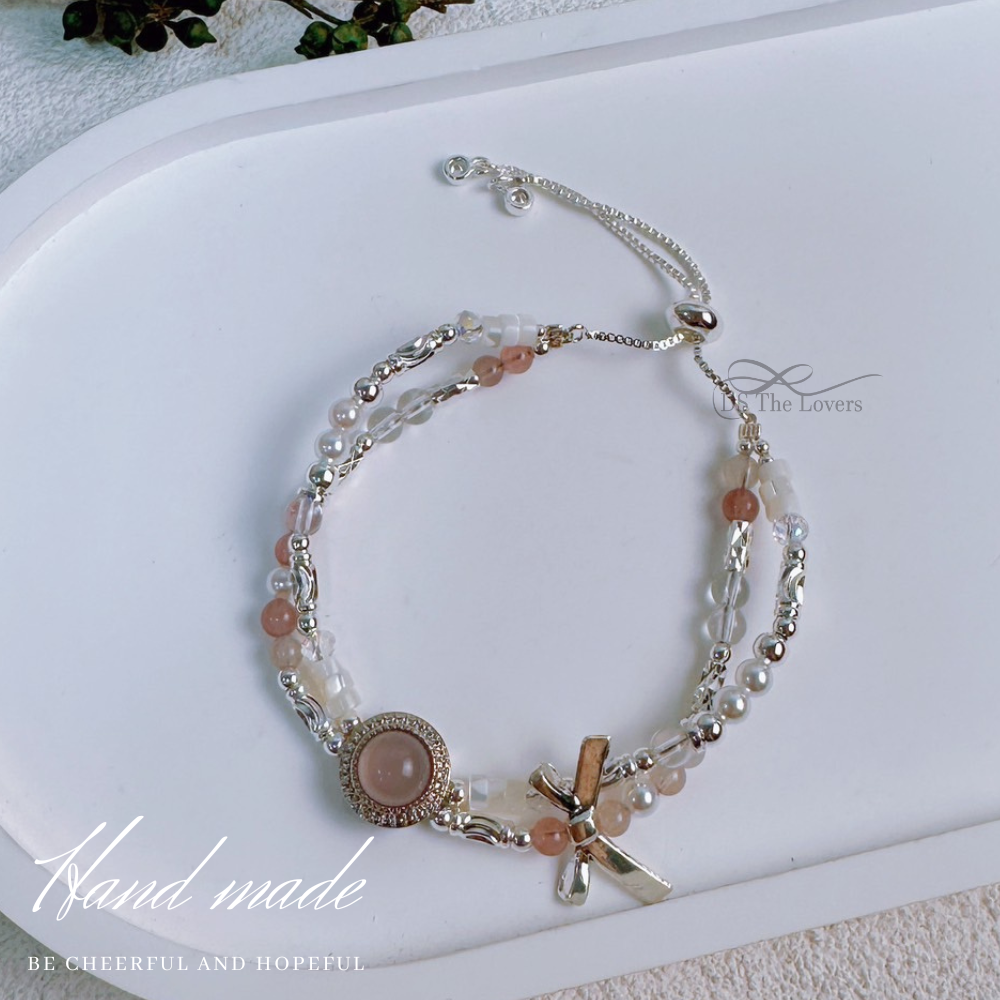 DS The Lovers 設計款 『粉幻之語』 天然水晶雙層設計手鍊