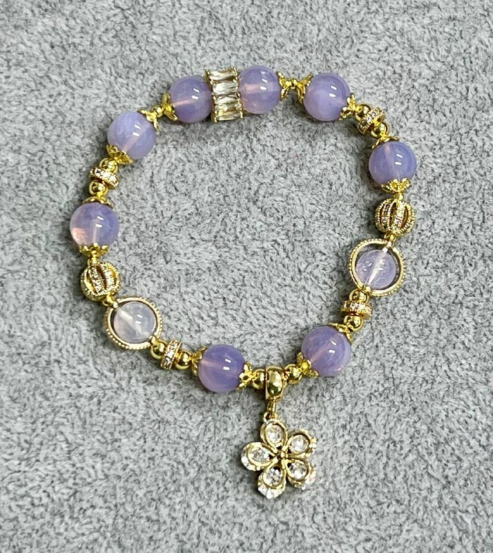 [S] GEMZ & CO ZBA PURPLE JADE WITH GOLD ACC BLT, Y334 (Y334)