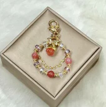 [S] GEMZ & CO ZBB TU RAN HAO SHI RABBIT BAG CHARM D2, CRIMSON AGATE, Y344 (Y344)