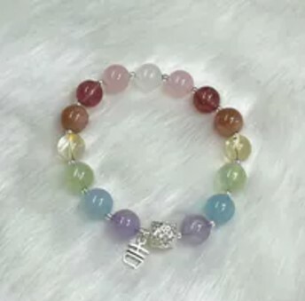 [S] GEMZ & CO ZBB DUO BAO 925 SILVER LUCKY CRYSTAL BRACELET D2, MULTI COLOR, Y346 (Y346)