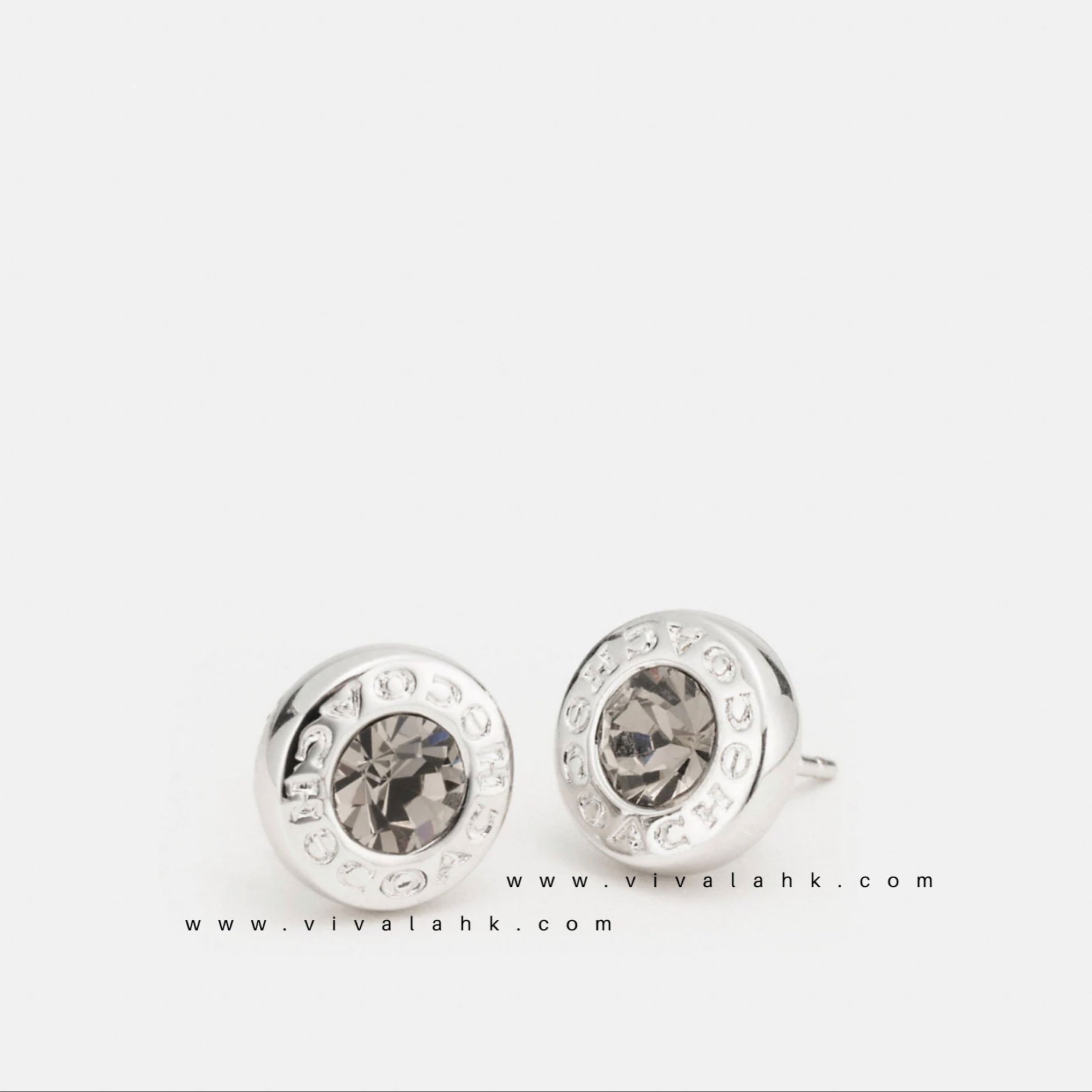 Coach - 圓形閃石耳環 (F54516)