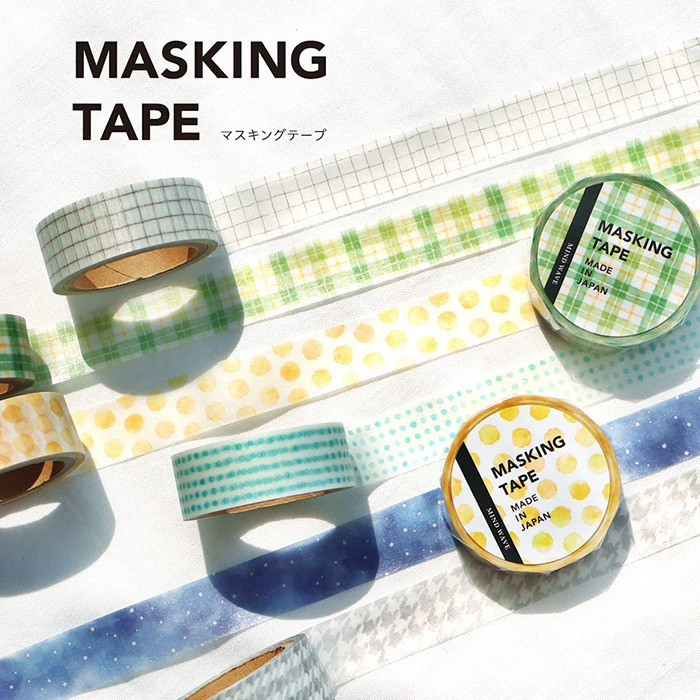 Mind Wave 15mm Masking Tape－Pattern Series (Japanese Stationery Brand)