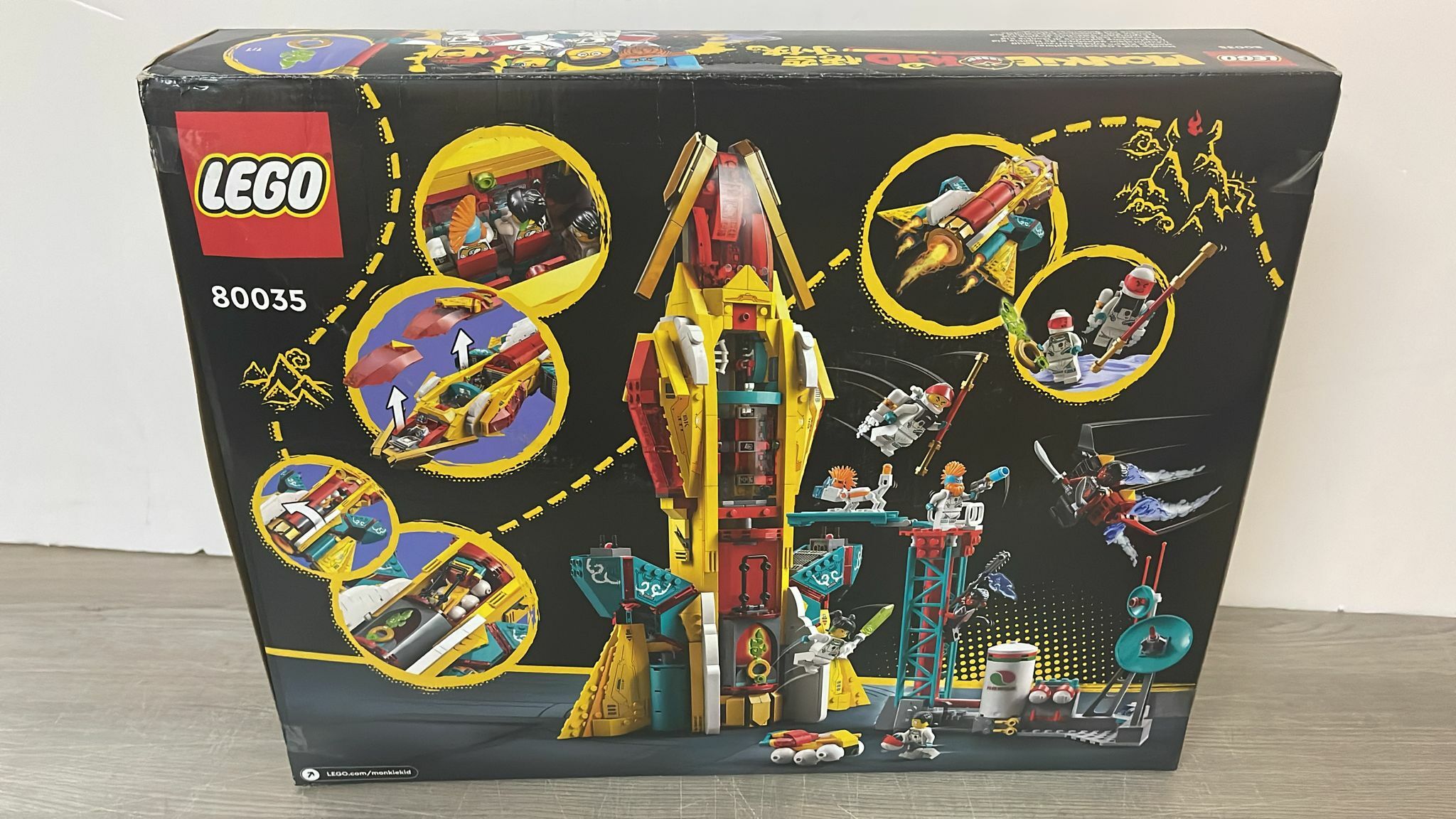 ［用家福音零件齊全系列］ LEGO Monkie Kid 80035 : 悟空小俠的星際探險號 Monkie Kid's Galactic Explorer《悟空小俠》         *(凹盒殘盒,外盒損壞,有壓紋, 殘盒不設退換)