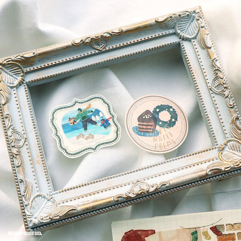 Mind Wave Sticker Pack－Frame Sticker Series (Japanese Stationery Brand)