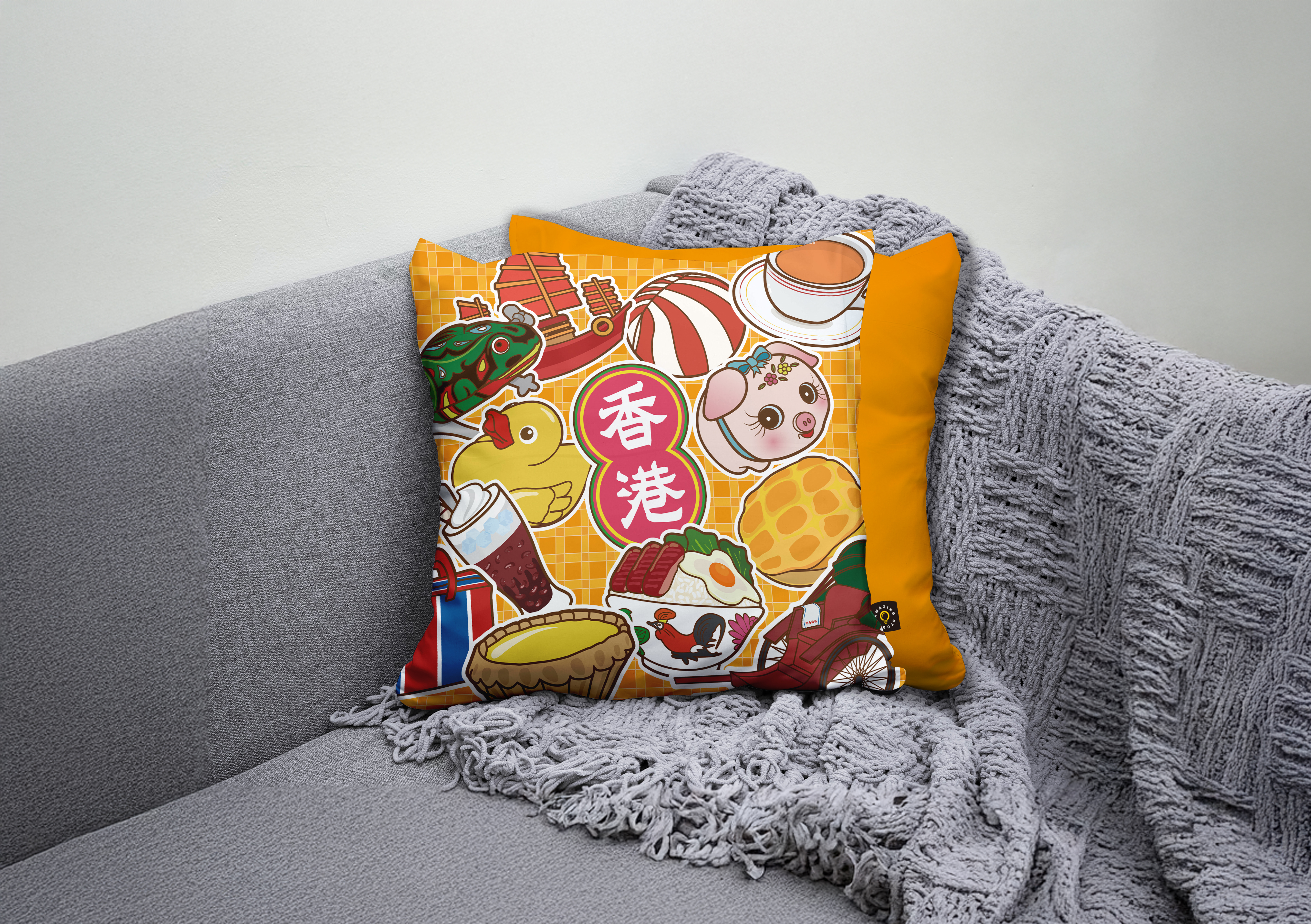 【懷舊香港 - 香港地】 靠墊套/咕𠱸套/腰枕套丨Amazing Studio