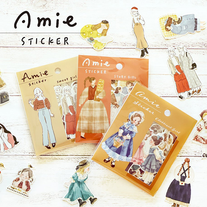 Mind Wave Sticker Pack－Amie Sticker Series (Japanese Stationery Brand)