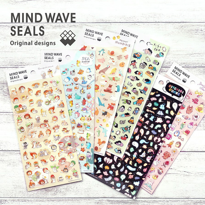 Mind Wave Sticker－MW Seal Series (Japanese Stationery Brand)