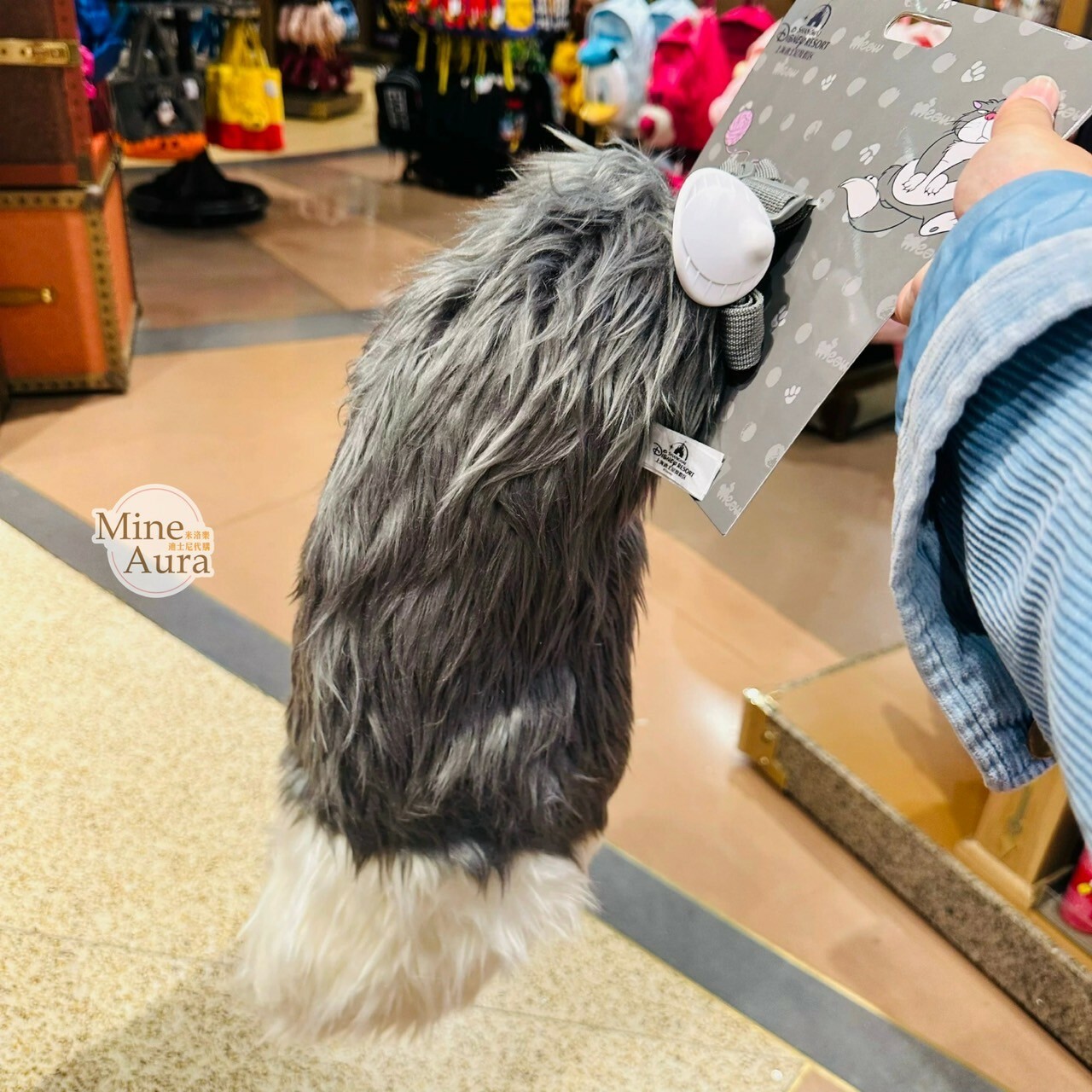 爪爪派對系列 路西法 魯斯佛 Lucife 壞貓咪 造型 穿戴式尾巴 襪套 手套 -上海迪士尼樂園