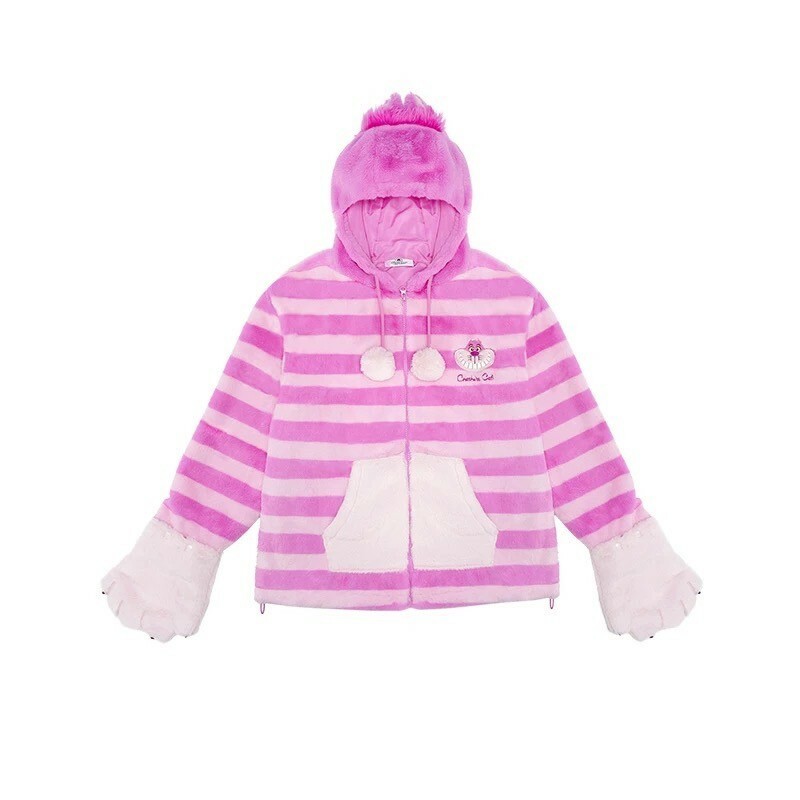 爪爪派對系列 柴郡貓 The Cheshire Cat 妙妙貓 絨毛 連帽 外套 愛麗絲夢遊仙境 Alice in Wonderland -上海迪士尼樂園