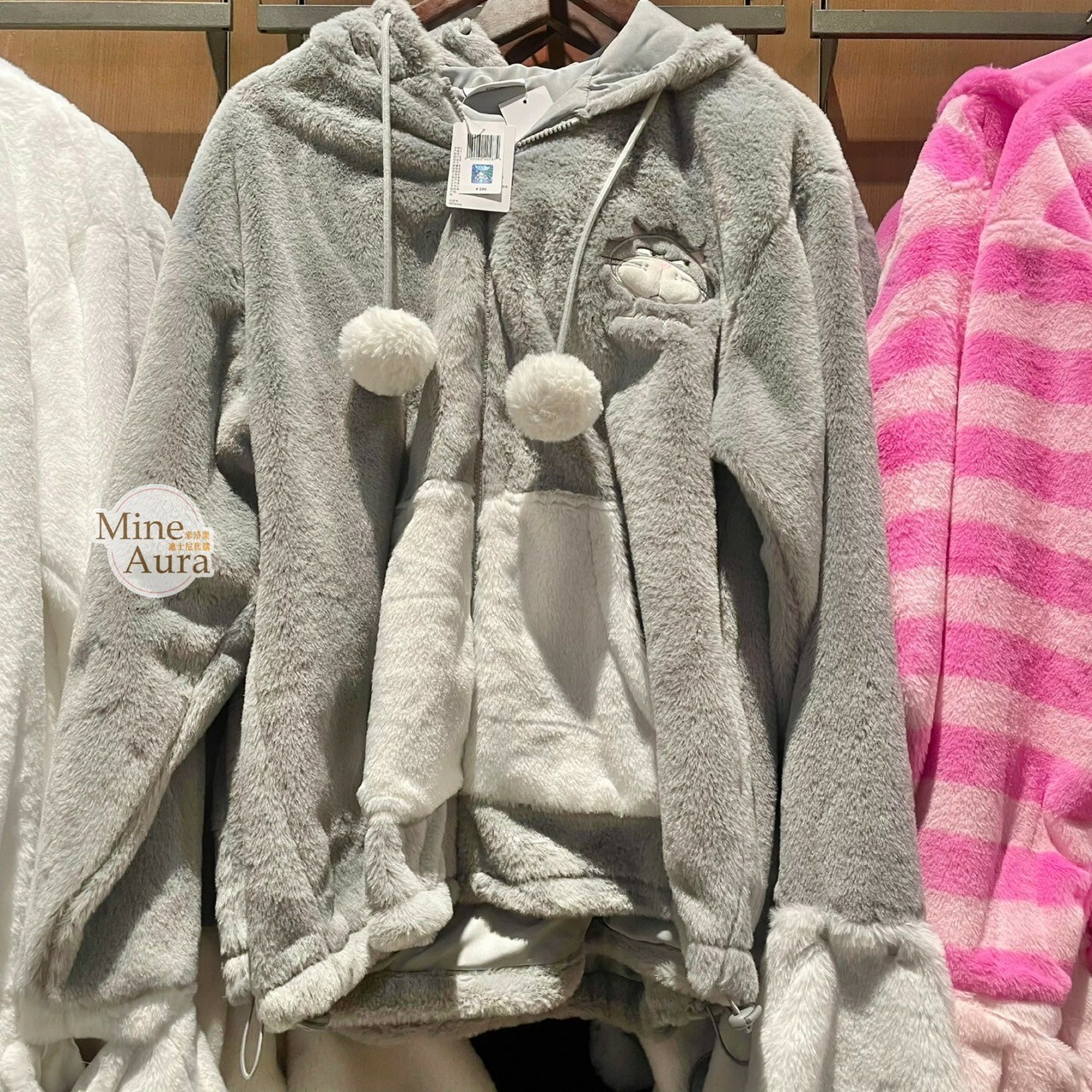 爪爪派對系列 路西法 魯斯佛 Lucife 壞貓咪 絨毛 連帽 外套 -上海迪士尼樂園