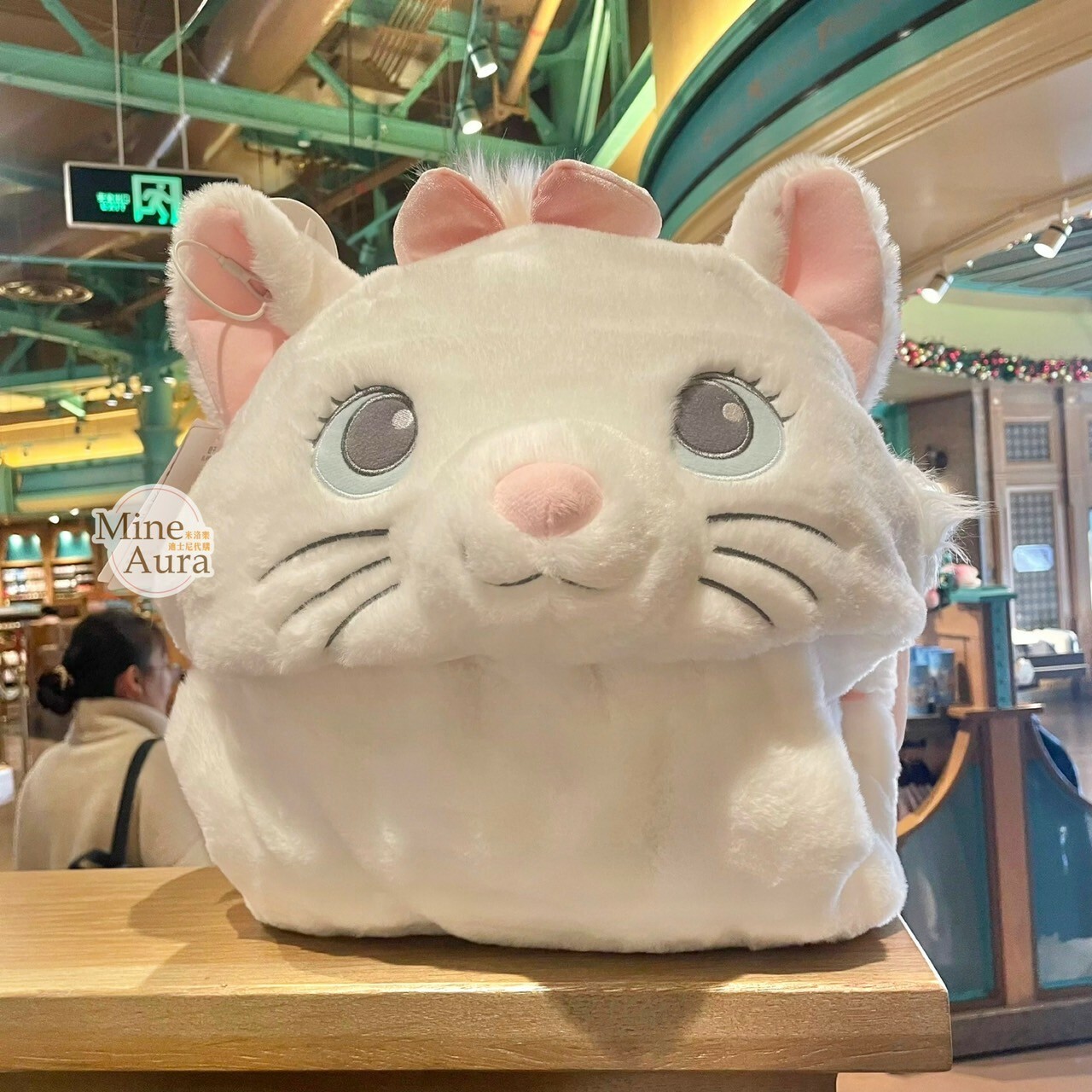 爪爪派對系列 瑪莉貓 Marie 連帽造型 披肩 毛毯 可摺疊收納 貓兒歷險記 The Aristocats -上海迪士尼樂園