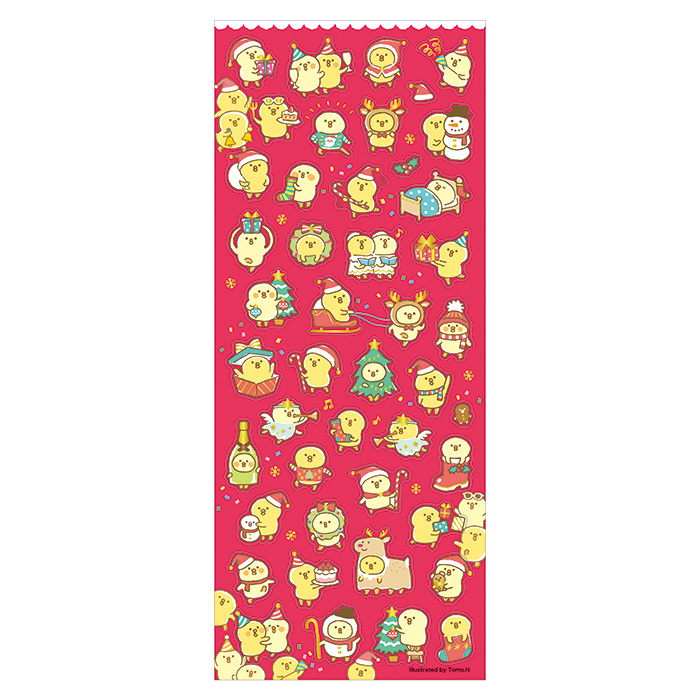 Mind Wave Christmas Sticker－Piyokomame (Japanese Stationery Brand)