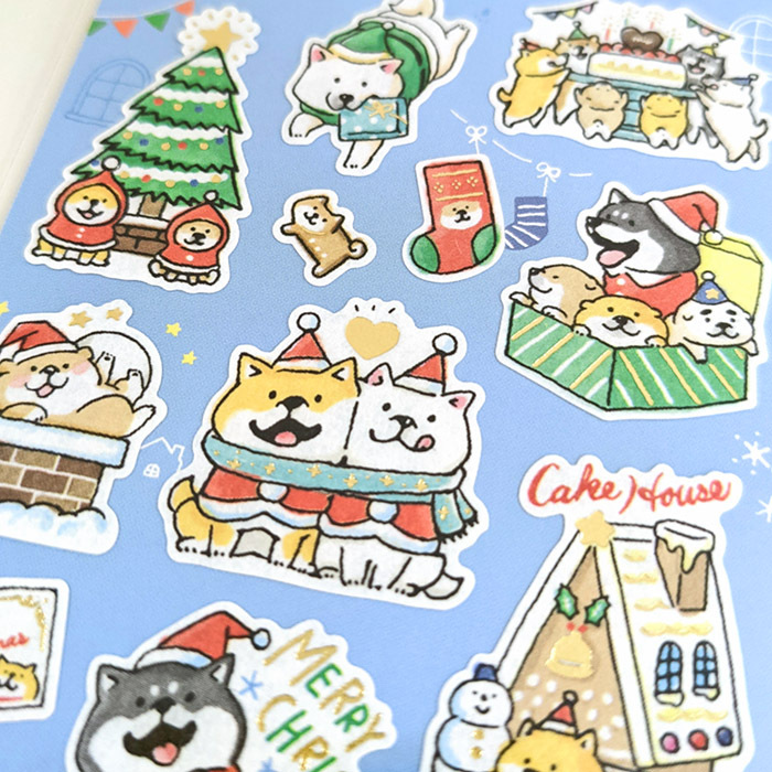 Mind Wave Christmas Sticker－Shibanban Our Santa Claus (Japanese Stationery Brand)