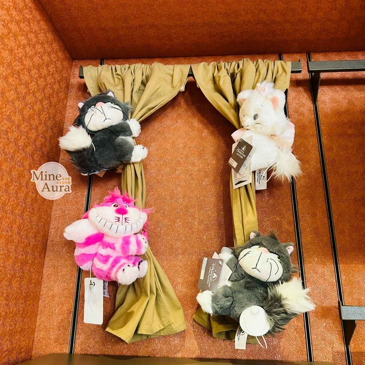 爪爪派對系列 路西法 魯斯佛 Lucife 壞貓咪 抱抱 絨毛 造型 窗簾束帶 窗簾綁帶 -上海迪士尼樂園