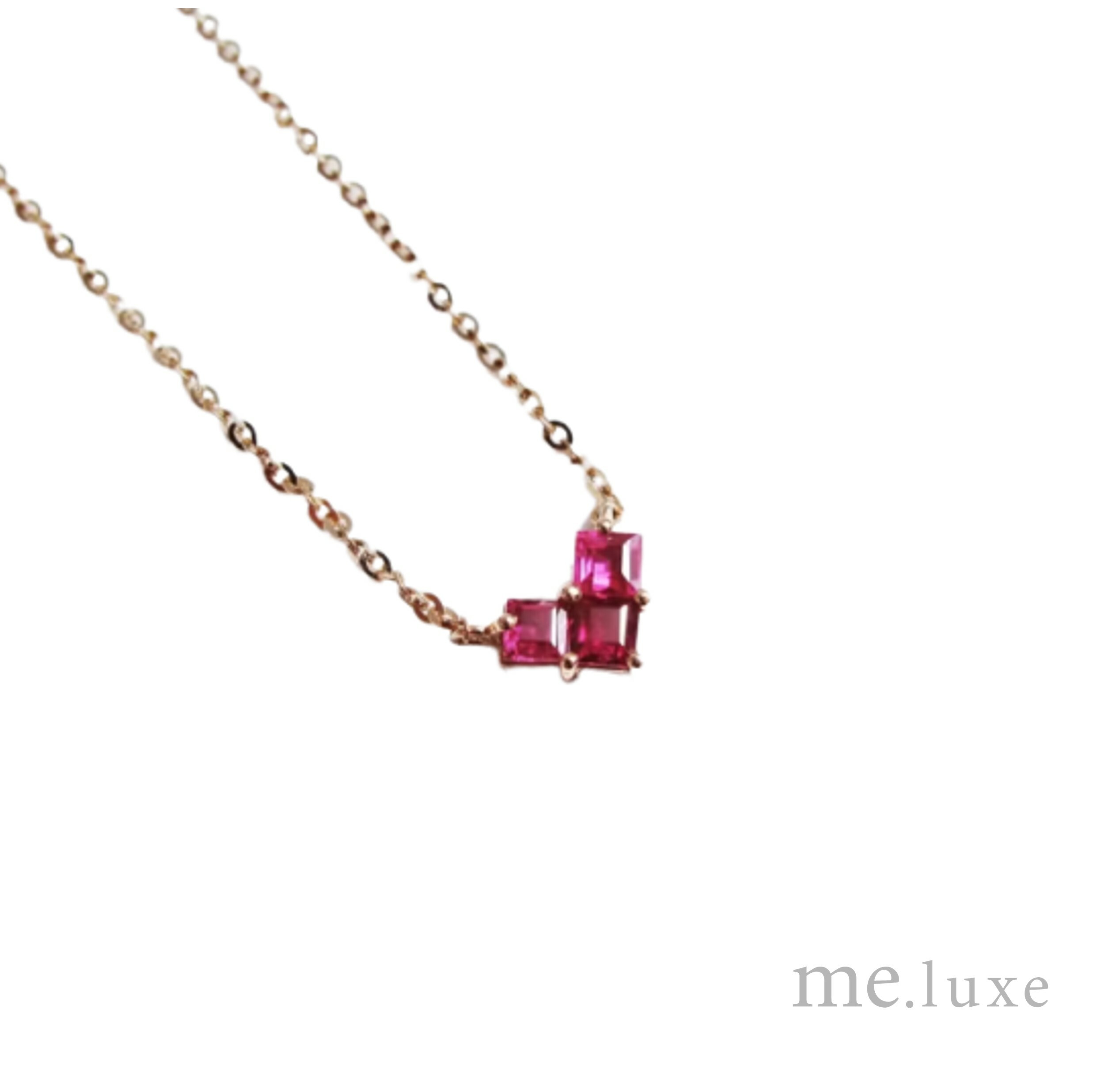 【me.luxe】K18紅寶小可愛項鍊