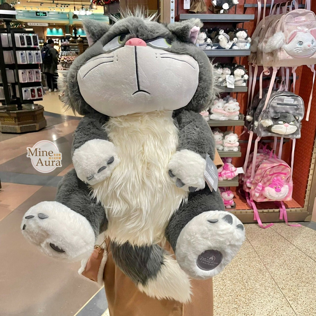 爪爪派對系列 路西法 魯斯佛 Lucife 壞貓咪 M號 娃娃 玩偶 -上海迪士尼樂園