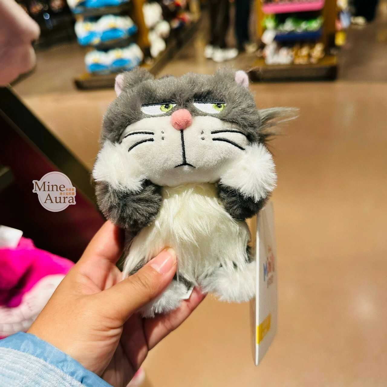 爪爪派對系列 路西法 魯斯佛 Lucife 壞貓咪 迷你寶寶系列 磁鐵 坐肩 絨毛 娃娃 公仔 -上海迪士尼樂園