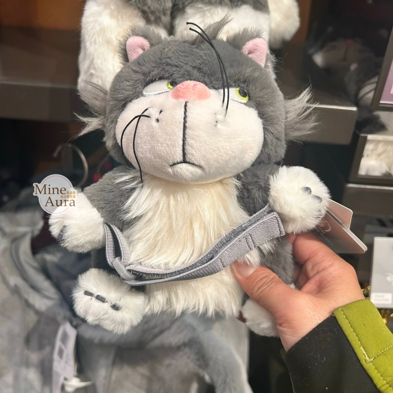 爪爪派對系列 路西法 魯斯佛 Lucife 壞貓咪 抱抱 絨毛 造型 窗簾束帶 窗簾綁帶 -上海迪士尼樂園