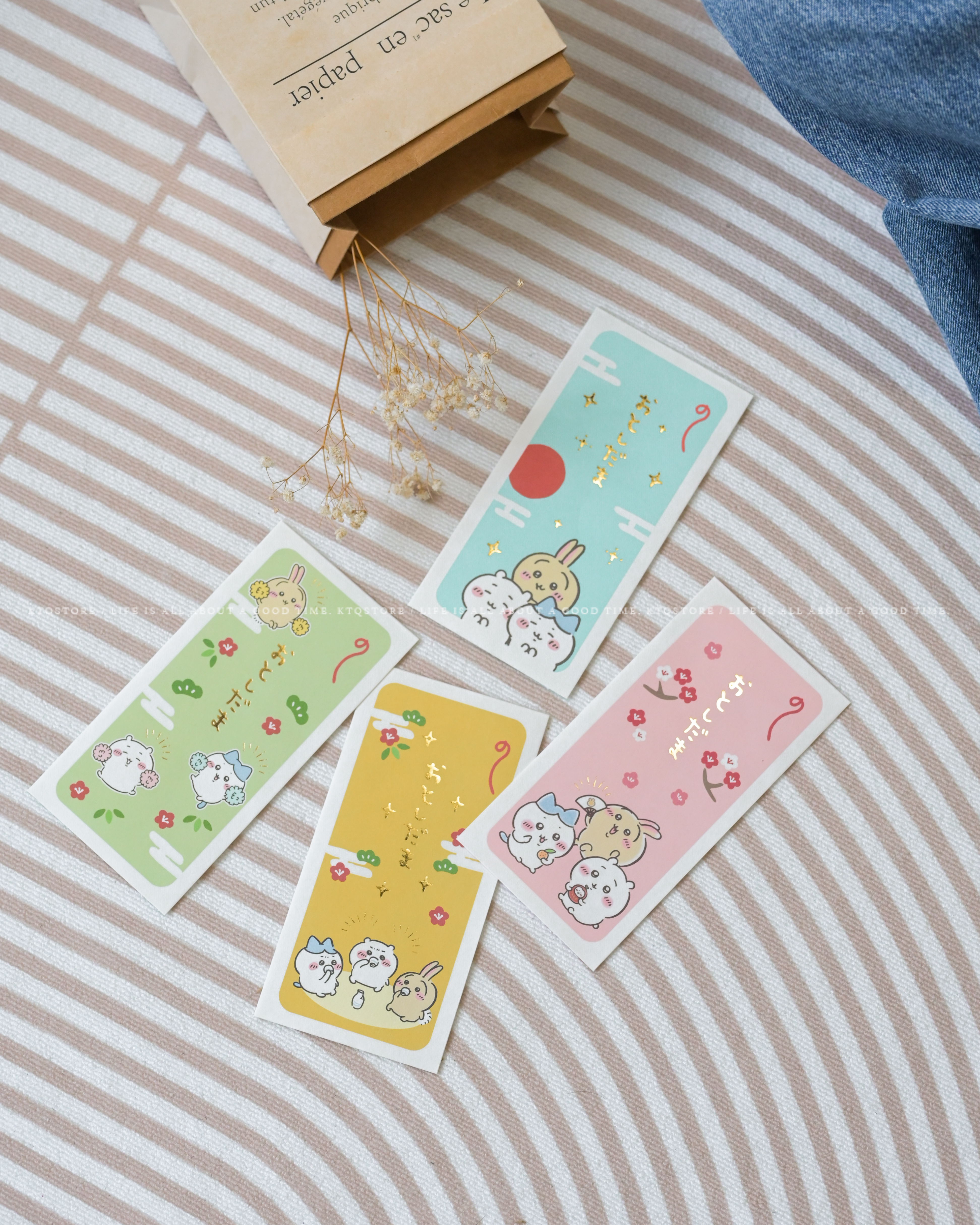 KTQ STORE ‧ 日本 Chiikawa 吉伊卡哇 紅包袋 一包三入 8款 兩種尺寸