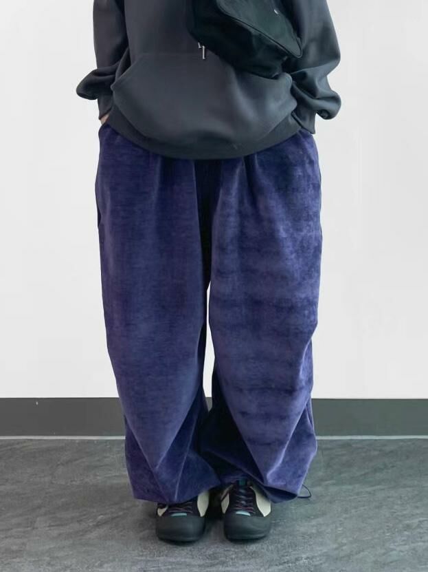 淨色絲絨可束腳鬆身褲 PULSE-055P