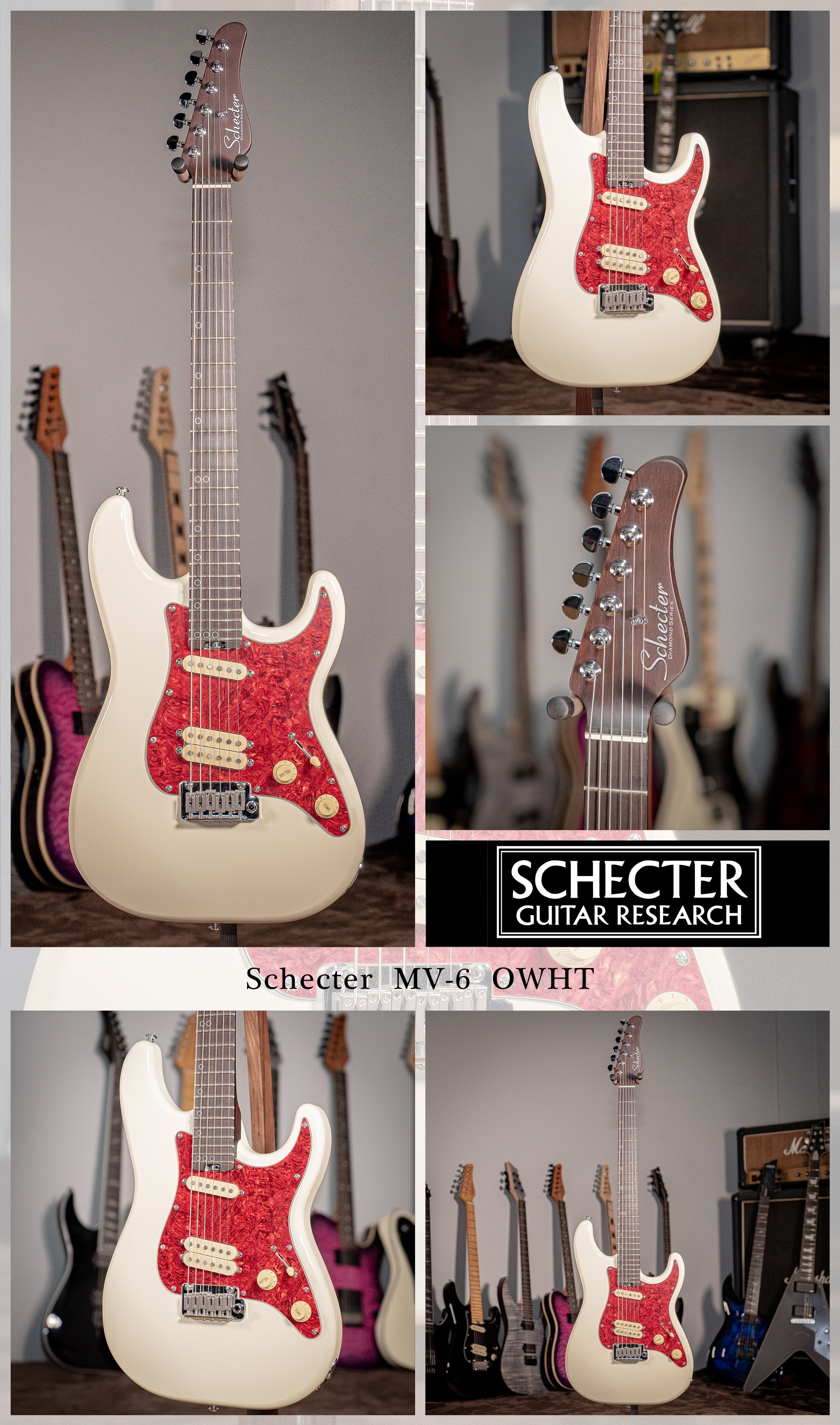 Schecter MV-6 OWHT 單單單 小搖座 電吉他