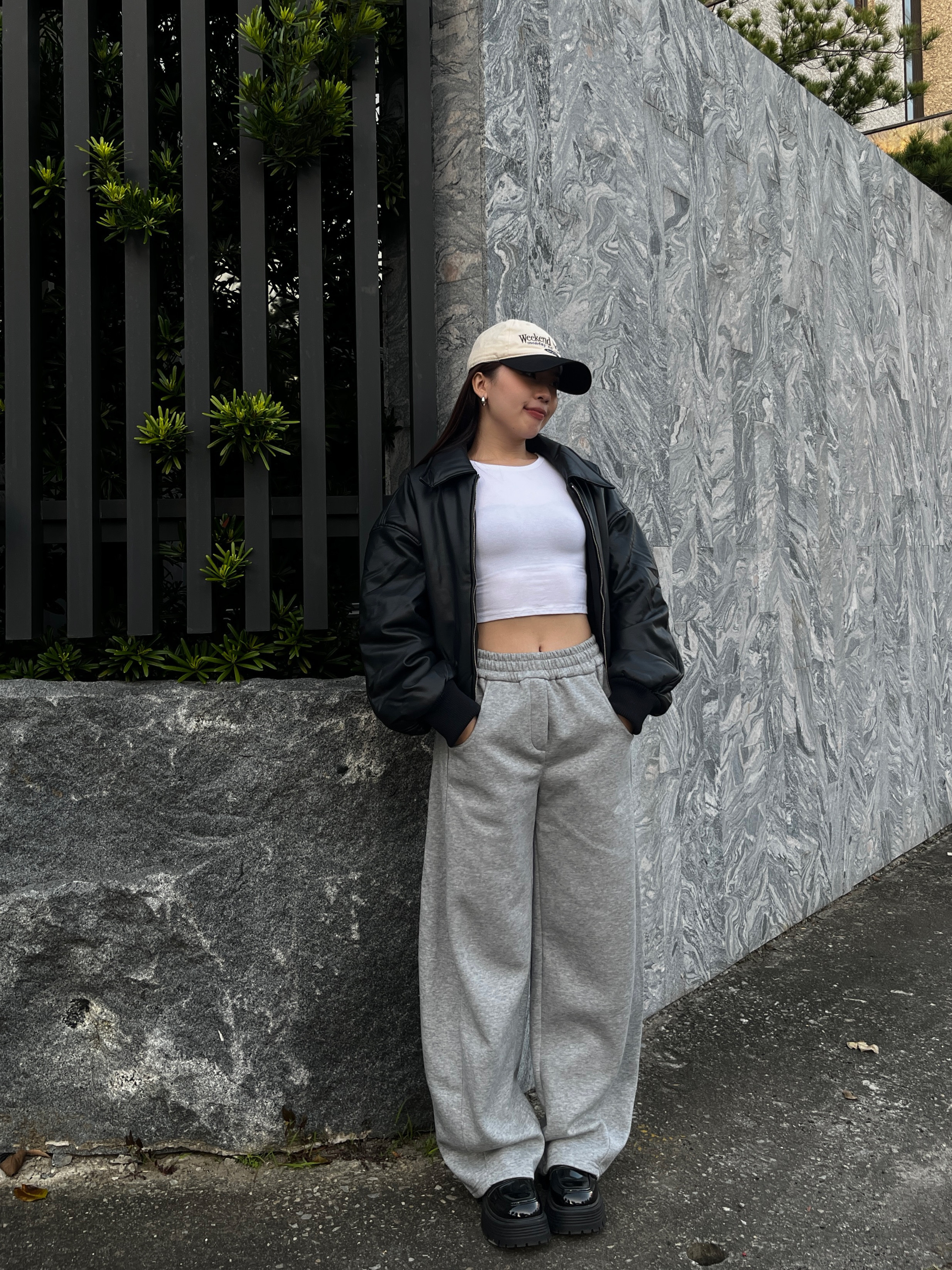 必買🔖Hailey的皮革短版鋪棉外套(2色)