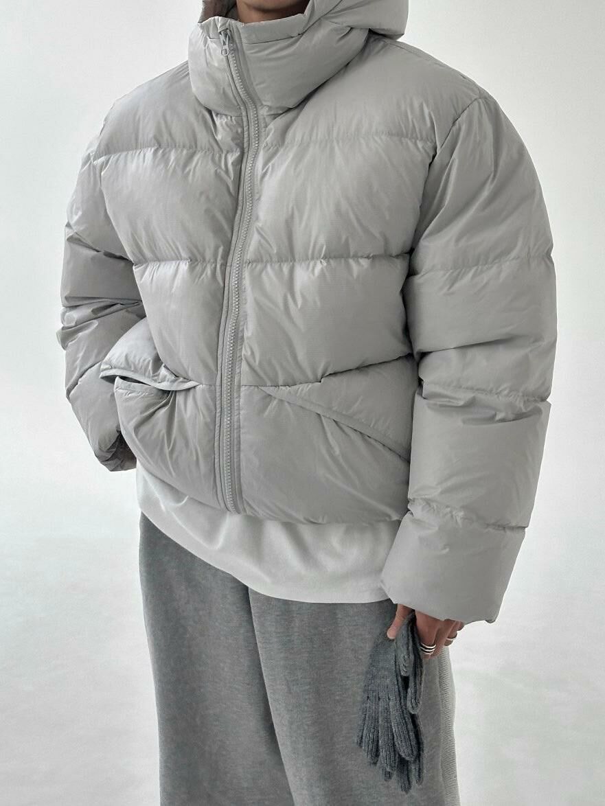淨色連帽拉鍊外套(羽絨) PULSE-053JK