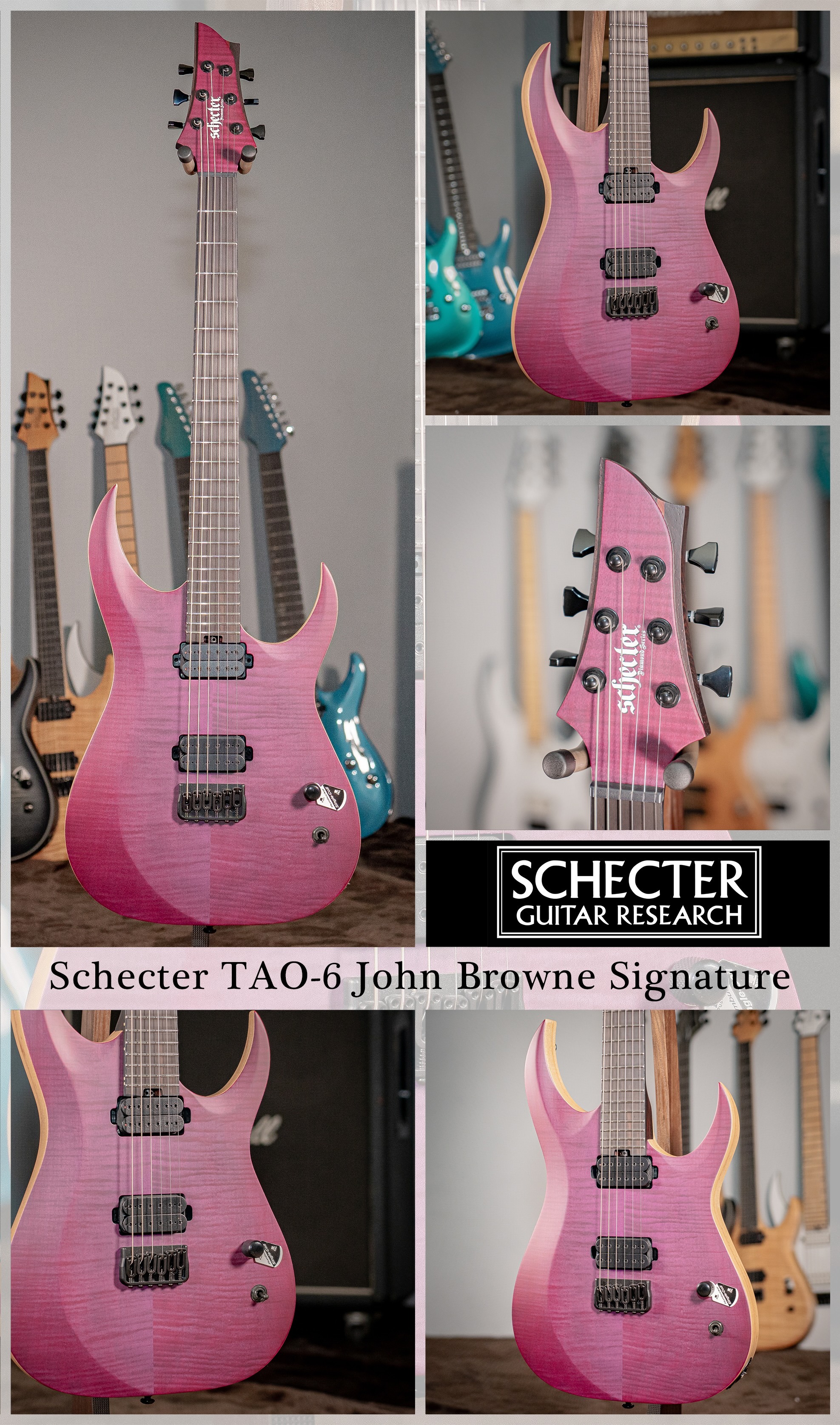 簽名款 Schecter John Browne Tao-6 雙雙 電吉他
