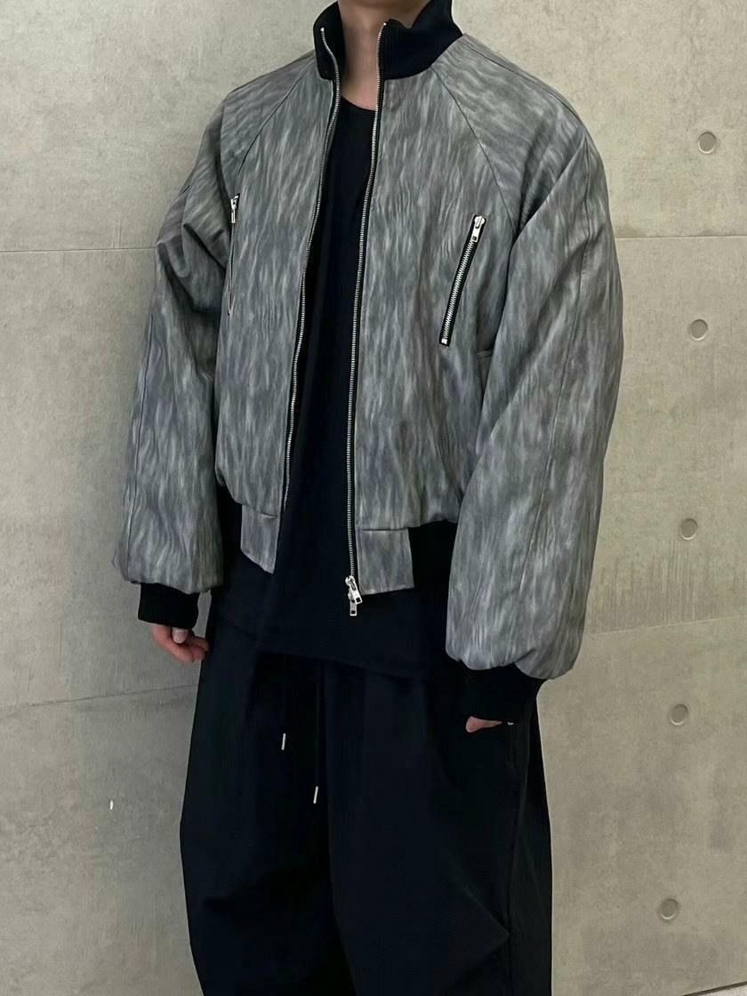 高領混色拉鍊外套(夾棉) PULSE-050JK