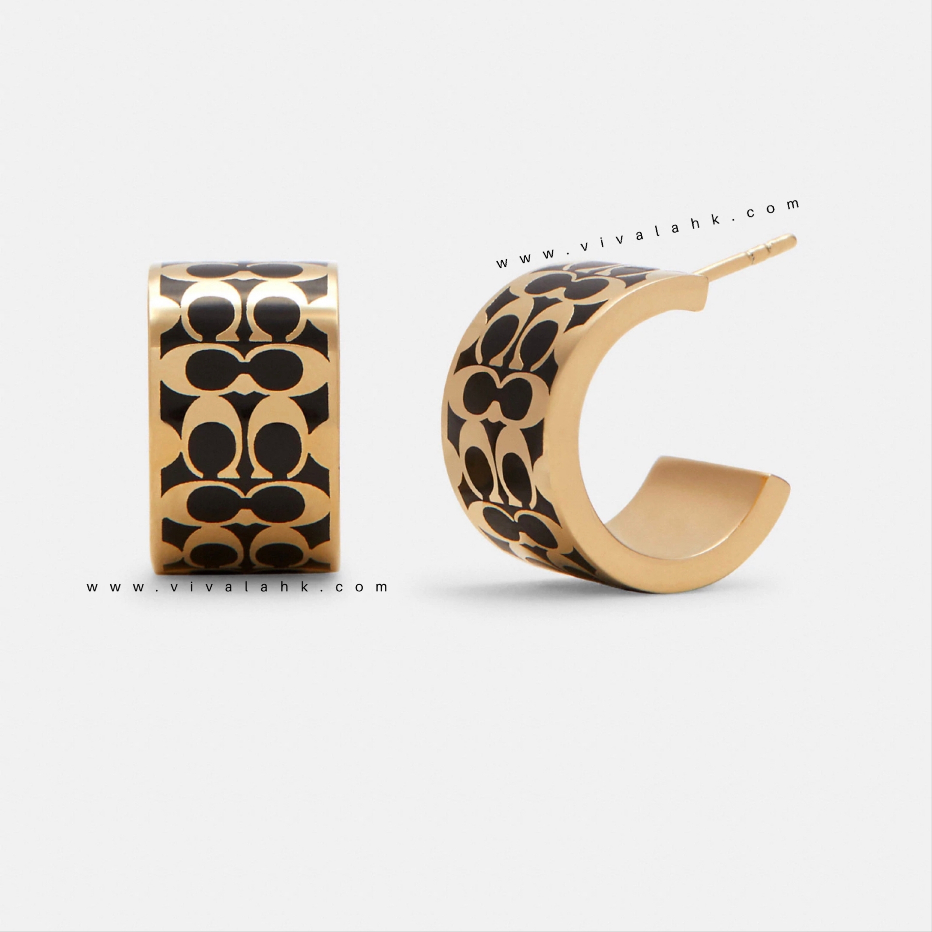 Coach - 經典搪瓷圈圈耳環 (粗款) (C7770)