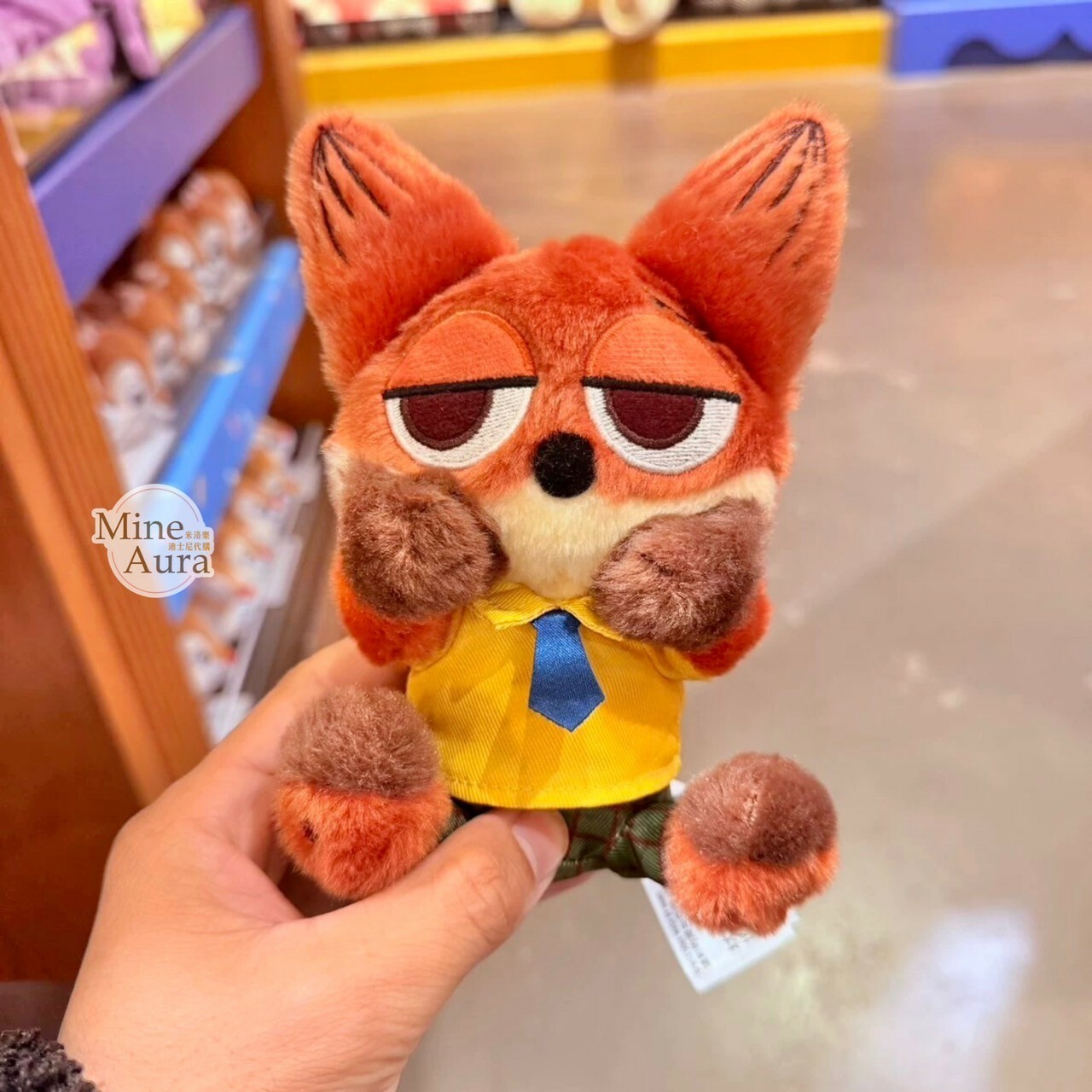 迷你寶寶系列 胡尼克 Nick 磁鐵 坐肩 絨毛 娃娃 公仔 動物方城市 Zootopia -上海迪士尼樂園