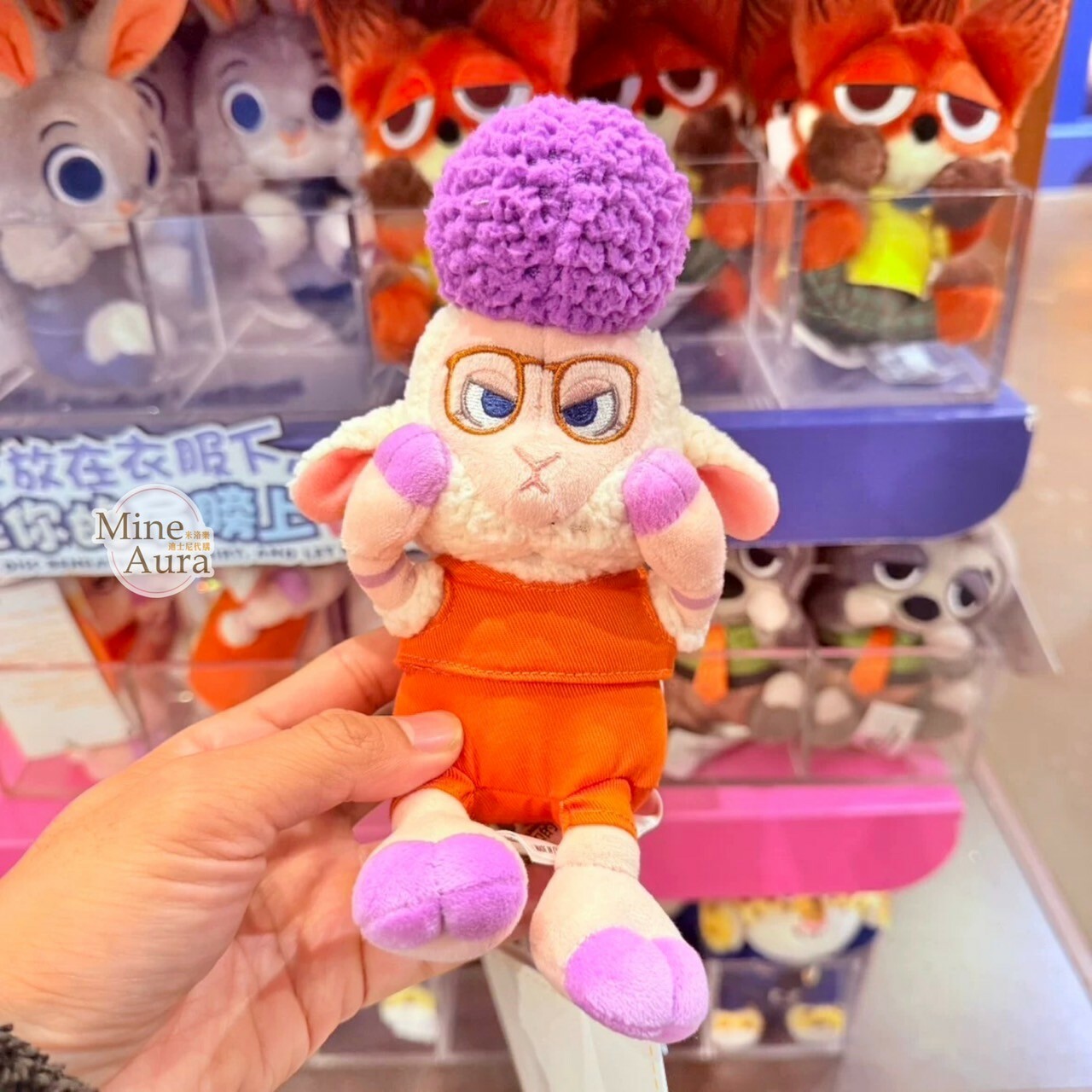 迷你寶寶系列 副市長 羊咩咩 Dawn Bellwether 磁鐵 坐肩 絨毛 娃娃 公仔 動物方城市 Zootopia -上海迪士尼樂園